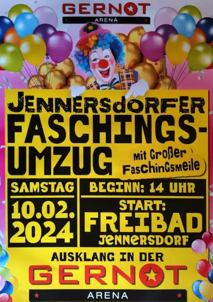 Faschingsumzug Jennersdorf 10.02.2024 Gernot Arena // www.plakatierservice.at