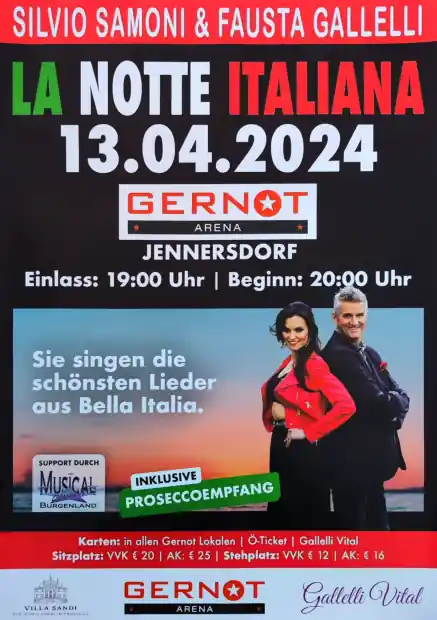 Gernot - La Notte Italiana - Silvio Samoni und Fausta Gallelli - Jennersdorf 13.04.2024