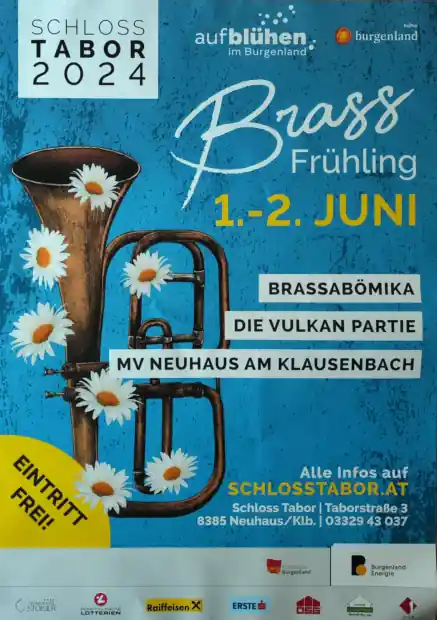 Schloss Tabor - Brass Frühling von 01.06.2024 - 02.06.2024 // www.plakatierservice.at